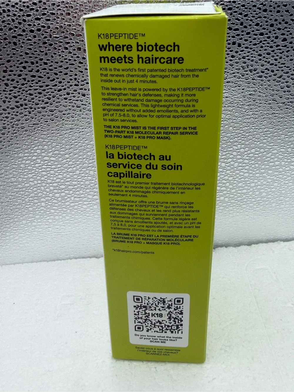 K18 Biomimetic Hairscience Professional Molecular Repair Hair Mist — White